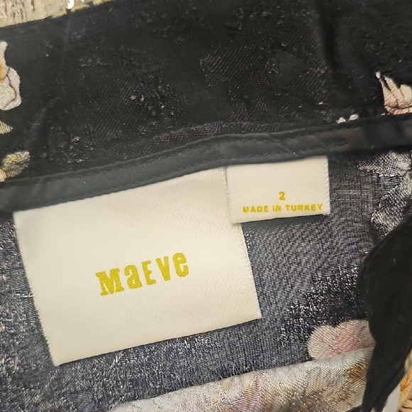 Anthropologie Maeve Black Floral Skirt - Picture 3 of 9